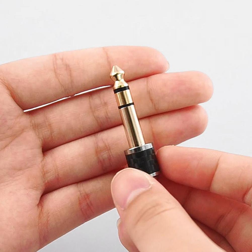 1/2 Pcs 1/4inch To 3.5mm Adapter Male To Female Stereo Headphone Audio Adapter 6.35 To 3.5 Converter for Amplifier Mixer Guitar