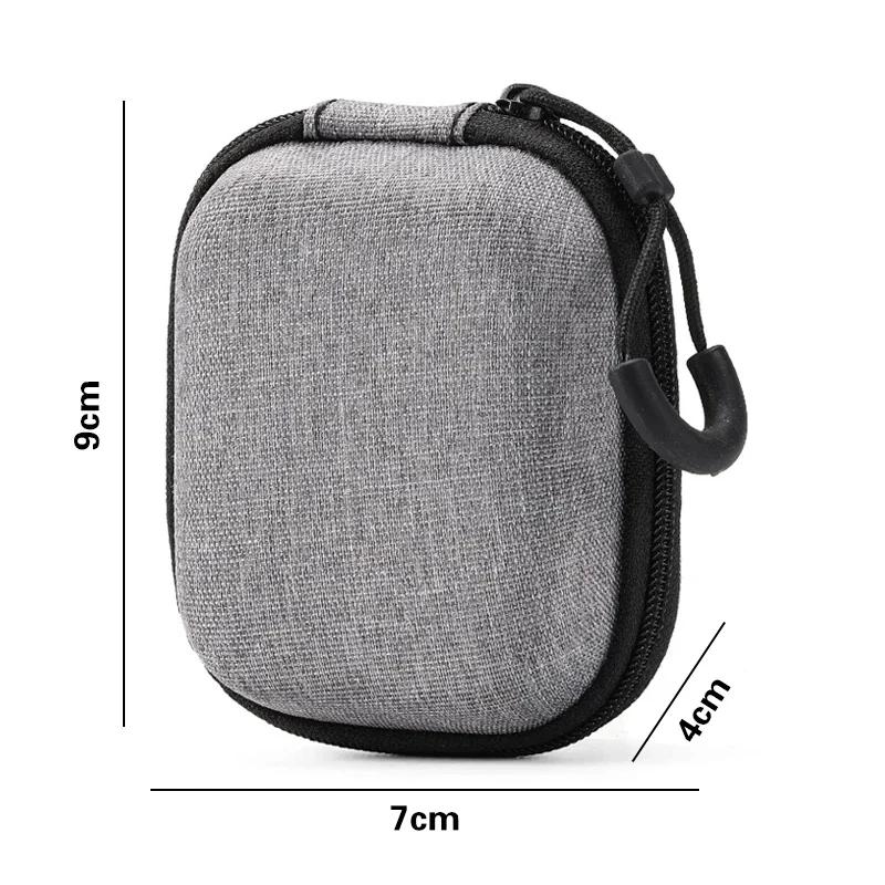 Portable Shockproof Mini Round Coin  Storage Bag Women Men Mini Earphone Charger Case Data Cable Organizer Case