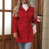 Fall Winter Women's Slim Fit Turn-down Collar Wool Blazer Coat Elegant Outerwear for European American Cross-border