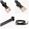 Fashion Minimalist Small Square Buckle Belt For Women With Alloy Pin Closure For Dress And Coat Accessory