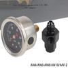 Fuel Pressure Gauge with 4AN Fuel Pressure Take Off Fitting, 0-100Psi, 1-1/2" Black Dial, 1/8"NPT Center Back Mount
