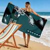 Name Custom Philadelphia Eagles Print Beach Towel, Large Soft Quick Dry Towel for Beach Camping Swimming