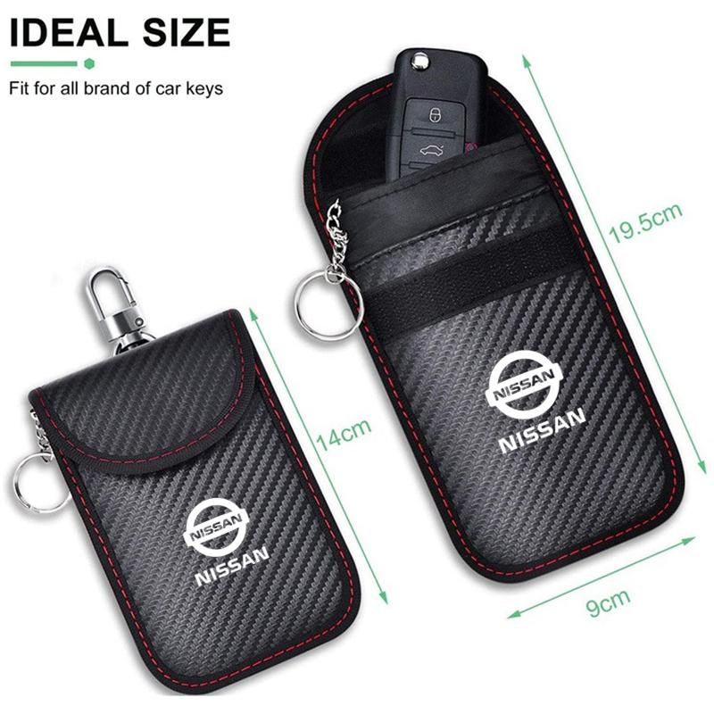 Portable Car Key Bag Anti-theft Storage Pouch For Nissan X-trail Qashqai X J10 Trail Tiidua Note Juke Sentra Patrol Navara Micra