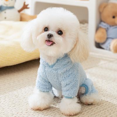 Arctic Velvet Dog Quad Autumn Winter Small Dog Winter Warm Teddy Yorkshire Bee Bear Pet Cat Clothes
