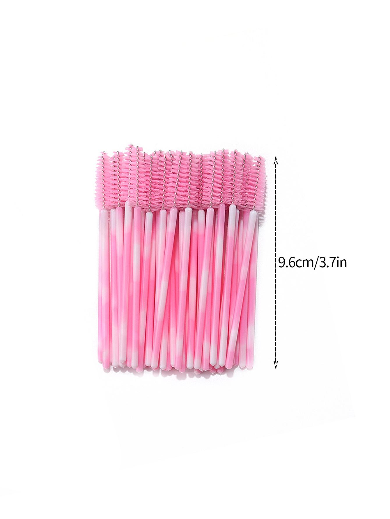 

Pink and White two-tone mascara Brush Eyebrow Brush Portable spiral brush Multi-function grafting mascara cleaning tool 25PCS