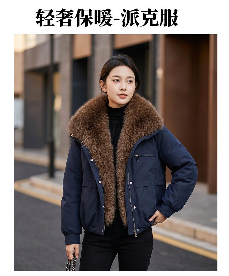 Short pie overcome down cotton women can be removed large fur collar winter padded jacket multi-color sufficient entity can come