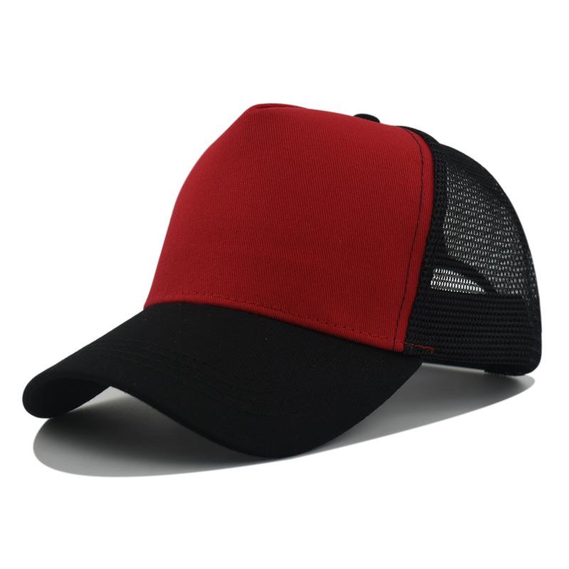 Custom Logo Basic Color Matching 5 Panel Mesh Hat For Women Summer Sunshade Breathable Baseball Caps Outdoor Sport Truck Dad Cap
