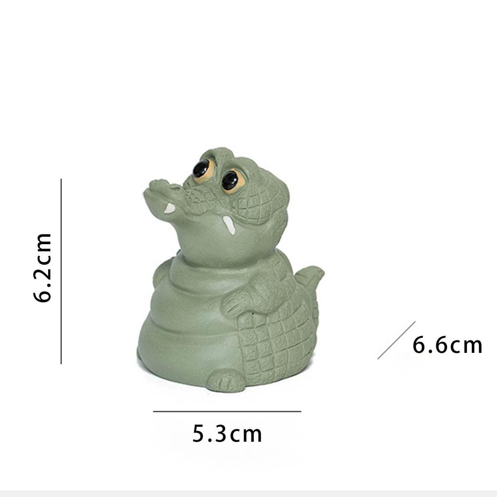 Crocodile Figurine Statue Tea Pet Sculpture Collectible Desktop Ornament Animal