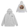 Trendy brand zipper hooded autumn and winter new letter flame pai jiu couple coat