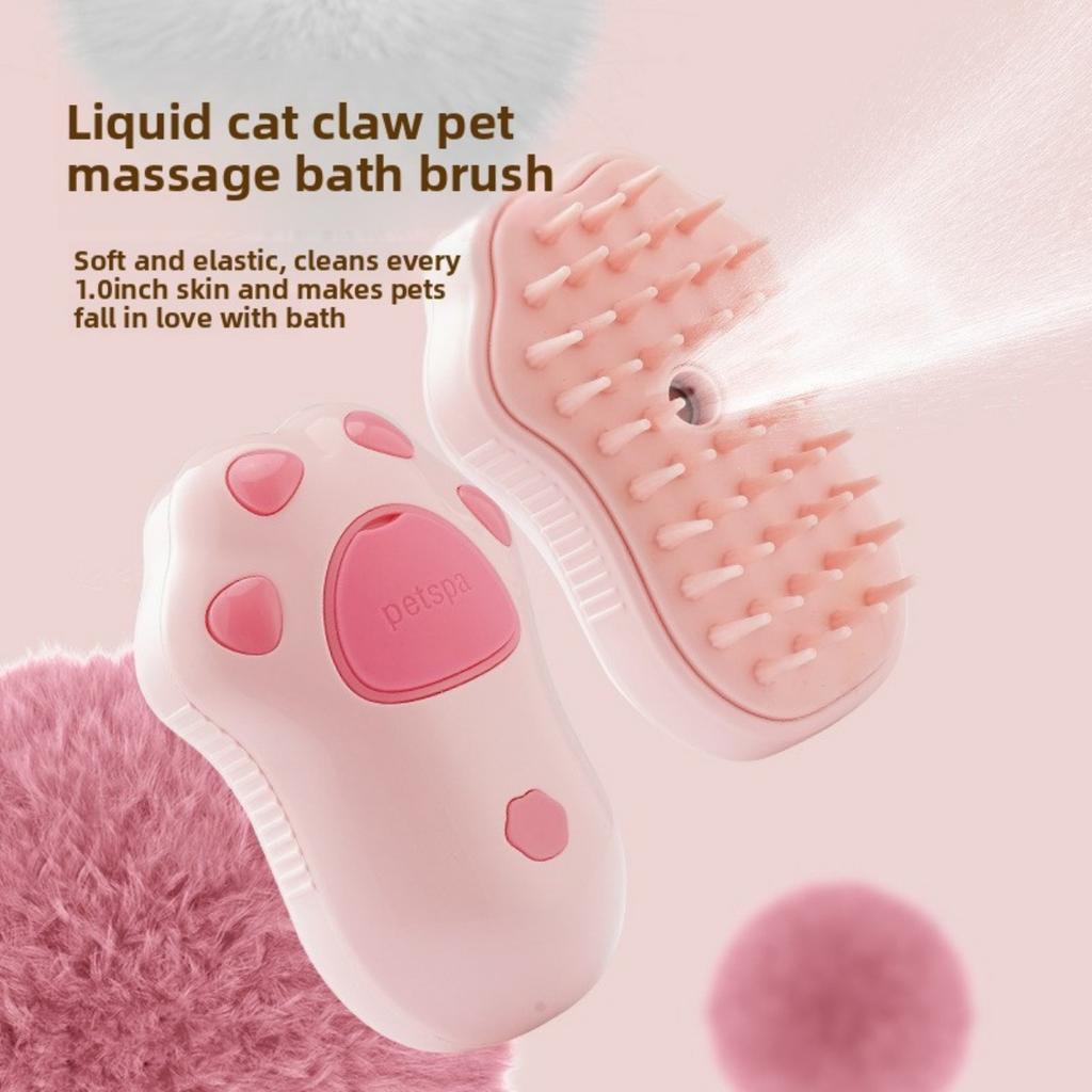 Pet Beauty Brush, Cat Steam Comb with Spray, Automatic Hair Removal Spray and Anti-static USB Charging, Portable Hair Removal Tool