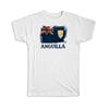 Gift T-Shirt : Anguilla Anguillan Flag North America Country Souvenir Pride