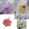 Adorable Lucky Plush Flower Keychain Cute Small Bag Charm In Various Colors