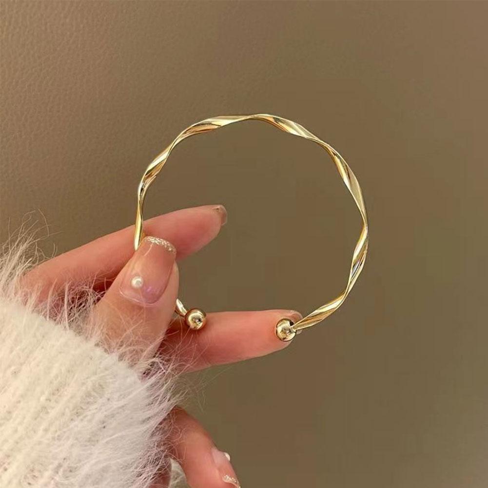 

Ретро Відкритий Браслет Креативний Хвилястий Браслет Геометричні Аксесуари Мобіуса Регульований Браслет для Жінок Подарунок золотистий