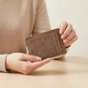 Solid Color Mini Card Holder Pu Leather Bank Card Case Coin Purse  Men/Women