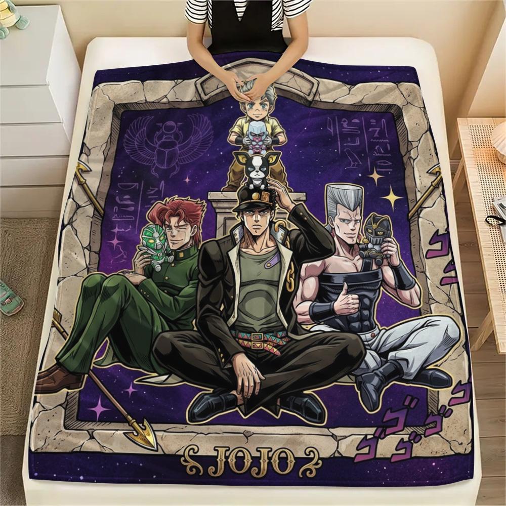 1 Stück Jojo's Bizarre Adventure Gemusterte Flanelldecke Geeignet für Alle Jahreszeiten Für Heimdekoration Wärme Und Komfort Geschenke Weihnachtsgeschenk
