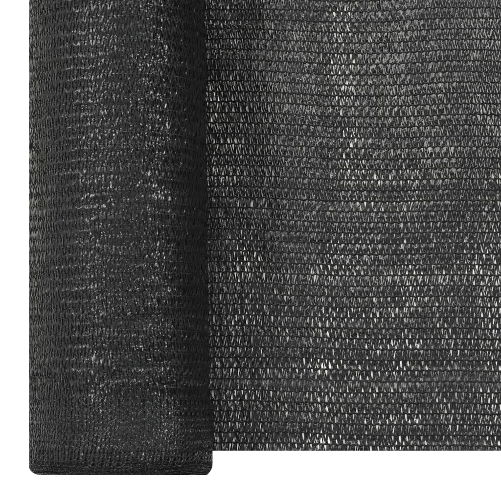vidaXL Zaunblende Schwarz 1,2x10 m HDPE 150 g/m²