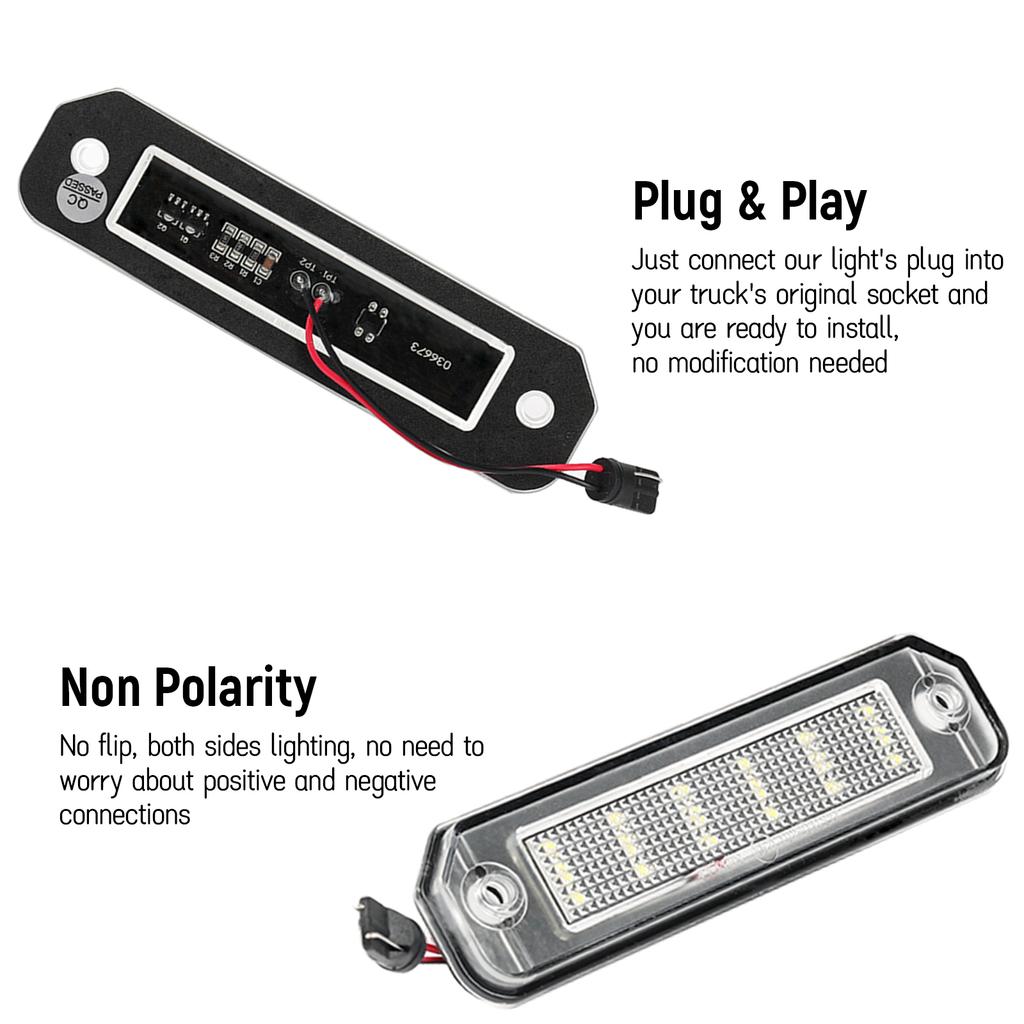 6000K Waterproof For Honda Civic Hatchback Coupe EJ EK EG EK9 EK3 CR-X 1991-00 34100S04A01 License Number Plate Lamp Tag Lights