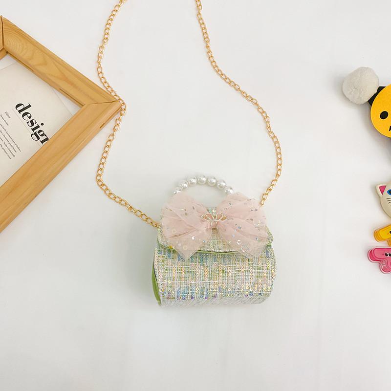 Adorable Mini Canvas Children's Crossbody Bag With Cute Bow And Chic Design