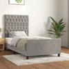 VidaXL Bed Frame with Headboard Light Grey 100x200 Cm Velvet3125922