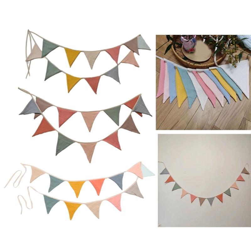 Babyflagge im Retro-Stil Mehrfarbige Wimpelketten Babygirlande Hängeflaggenbanner Neugeborenen-Foto-Requisiten für Partys