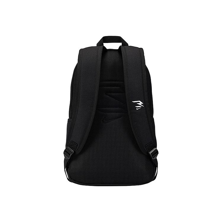 Nike 3Brand Casual Versatile Fashion Simple Solid Color Polyester Backpack Unisex Backpack Black N32613070GS-002