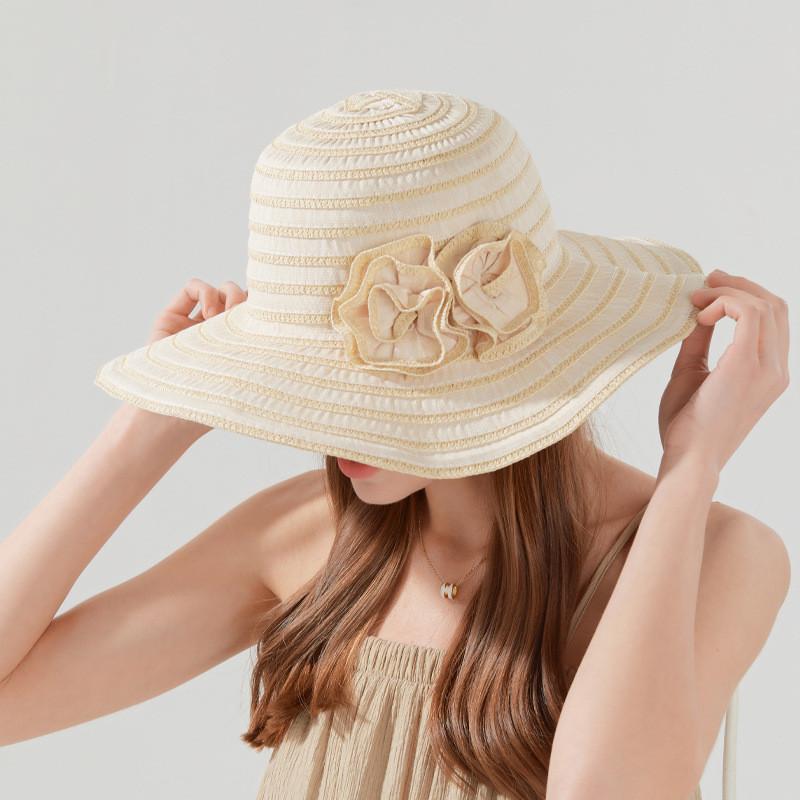 Summer Straw Sun Hat With Large Brim And Ventilated Design For Travel Beach And Outdoor Activities