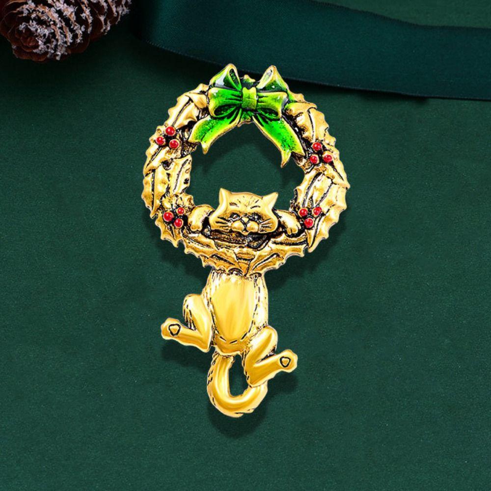 Mistletoe Wreath Christmas Elk Breastpin Snowflake Merry Christmas Decor  Xmas