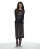 Partimento Woman Sheer Midi Skirt_Charcoal