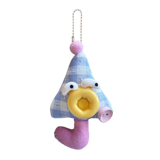 Large Mouth Cartoon Doll Keychain Bag Hanging Decoration Rich Macaron