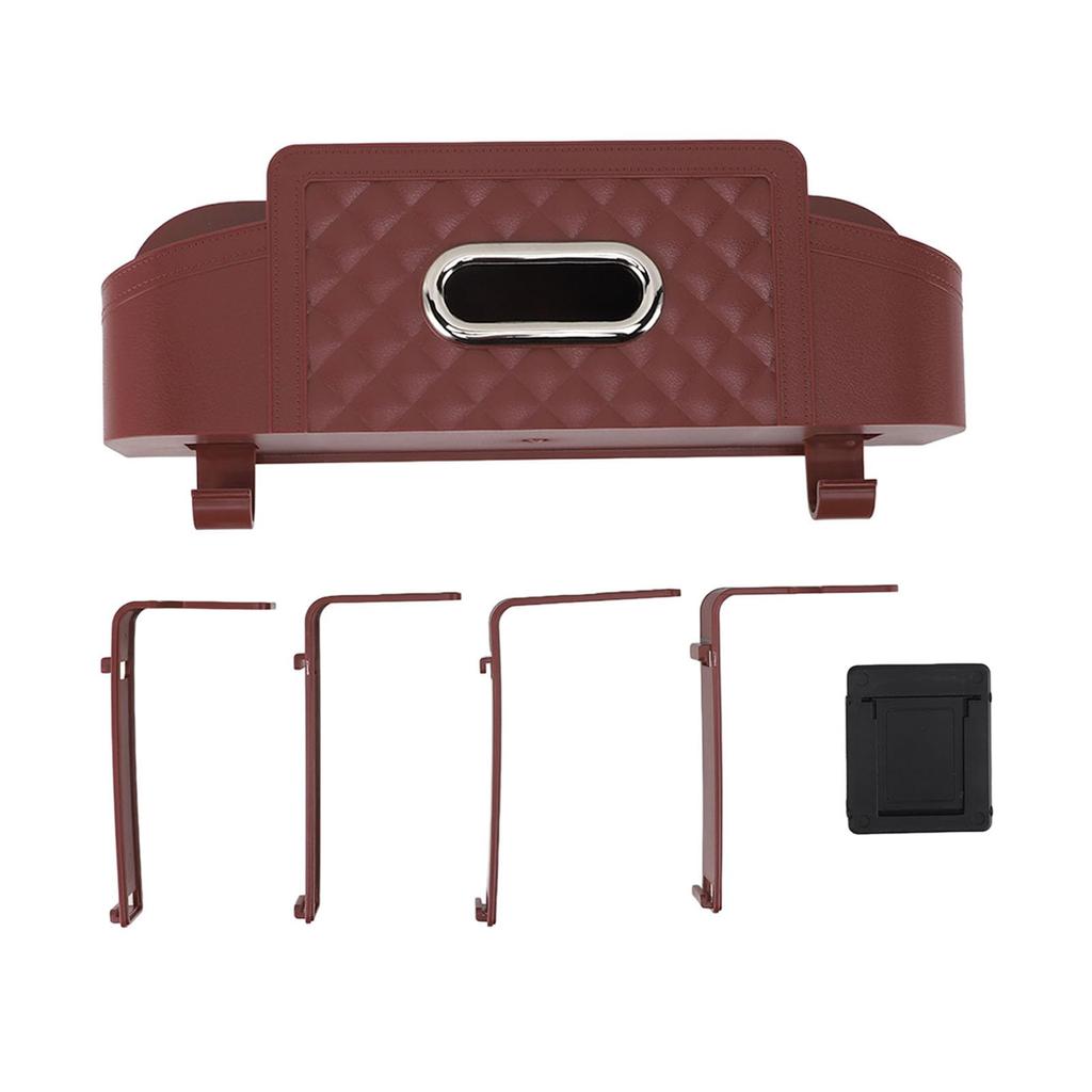 Multifunctional Car Back With Plastic Storage Box And Cup Holder For Travel Thing