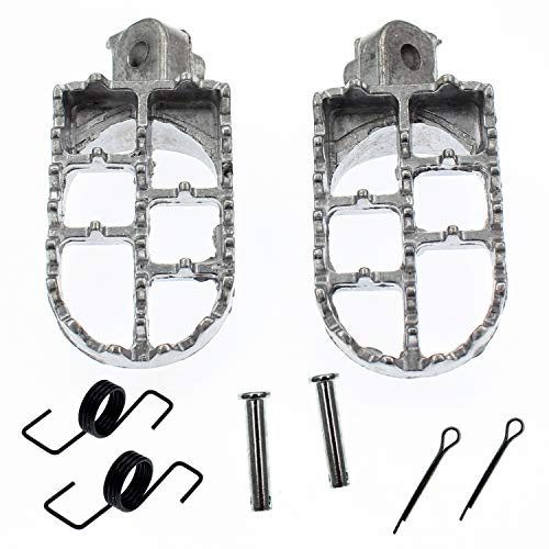 

QAZAKY Серебристая алюминиевая подножка, упор для ног, подножка для XR50 XR50R XR70 XR70R XR80R XR100R CRF50 CRF50F CRF70 CRF70F CRF80 CRF80F CRF100F KLX110