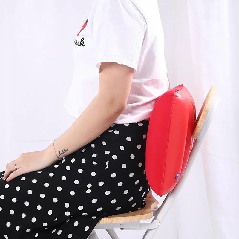 Air Cushion Pillows Outdoor Camping Sleep Cushion Folding Square Lnflatable Pillows Travel Backrest Plane Head Rest Big
