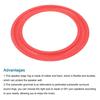 uxcell Rubber Speaker Foam Edge Surround Rings, 4" 68mm X 100mm, Punched Subwoofer Rings for Speaker Repair or DIY, Red, Set of 4