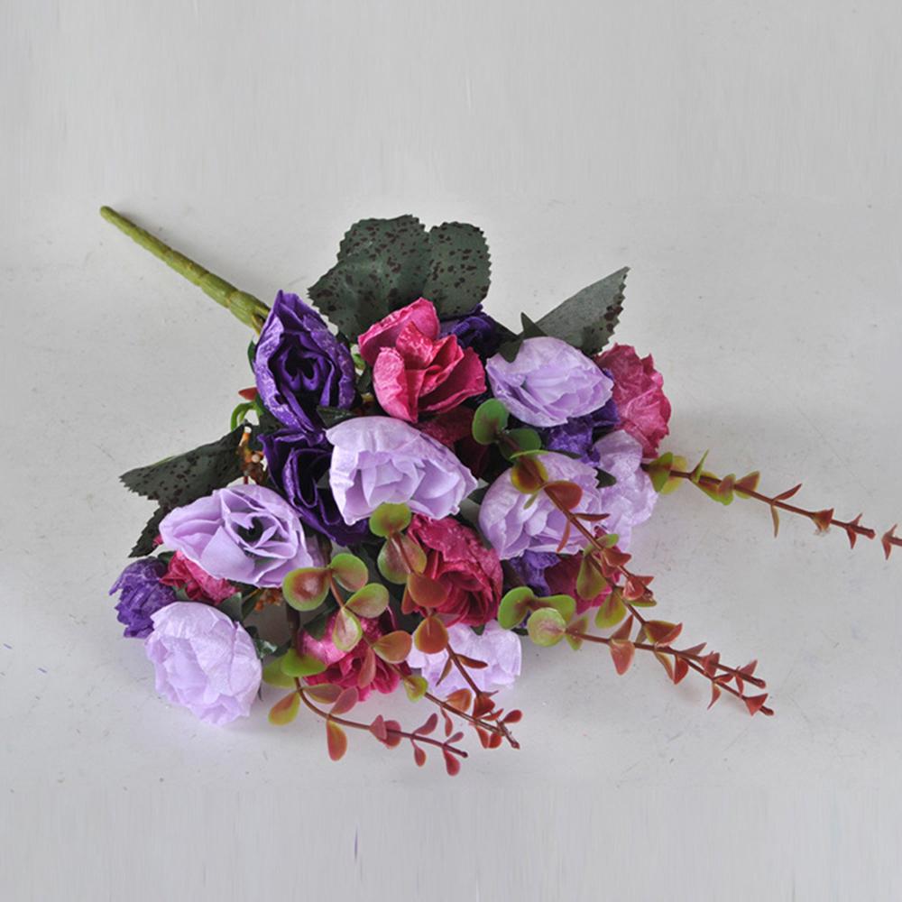 

1pcs Simulated Flower Wedding Decoration Roses Simulated Rose Living Room Dining Table Decoration Rose Bud Decoration Flowers фиолетовый
