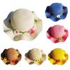 Children Sun Hat Wide Brim UV Protection Straw Hat with 3D