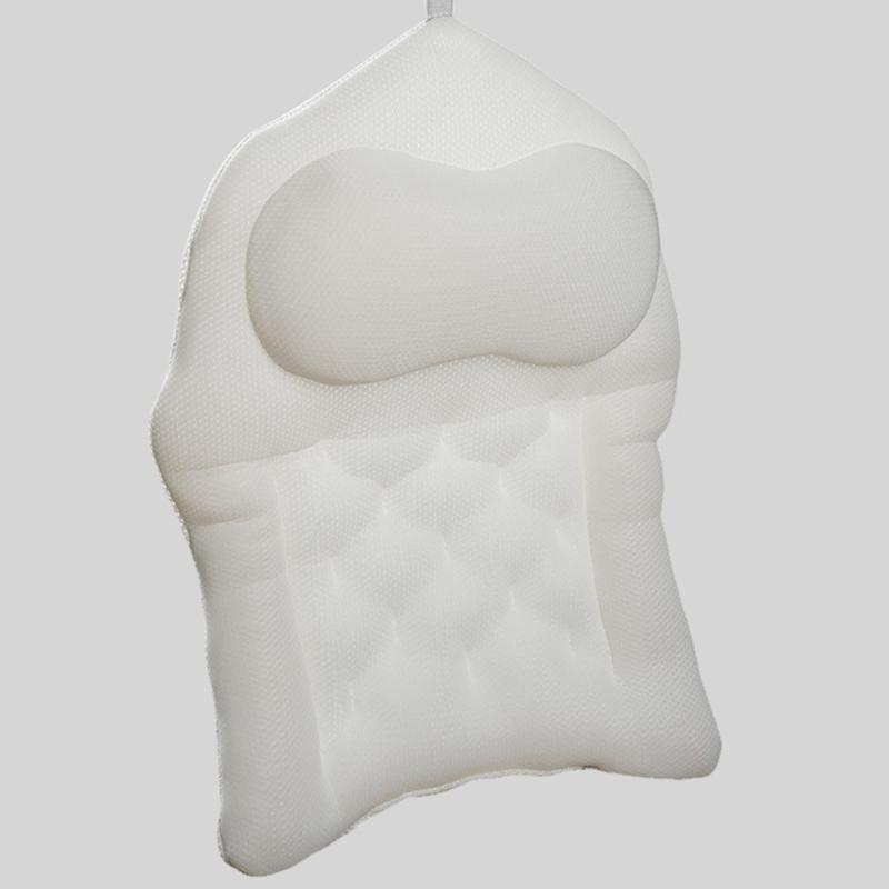 Waterproof Bathtub Neck Cushion Soft Headrest For Relaxation Fit All Size Easy Setups Spa Massage Accessory Polyester