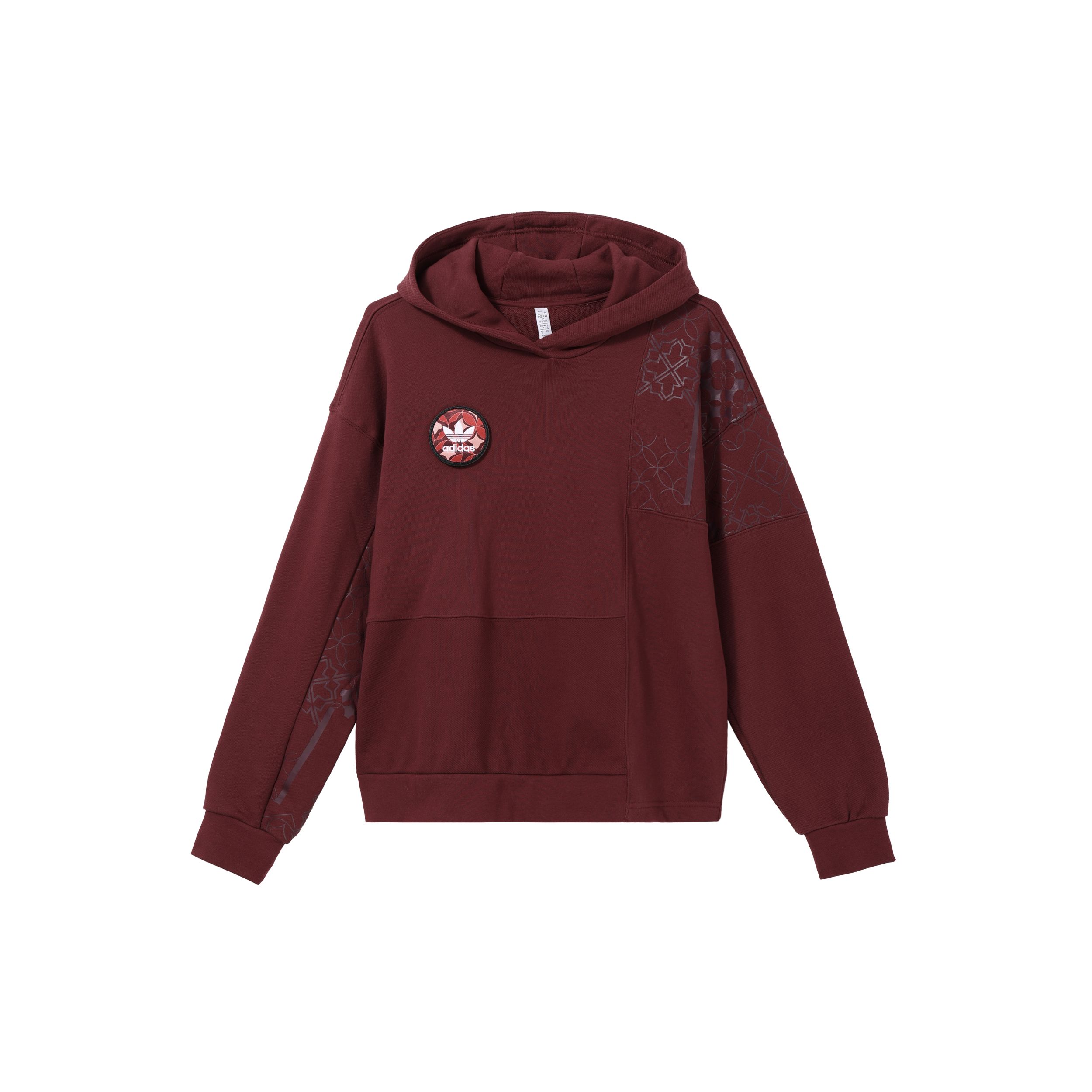 adidas Originals Women s Floral Print Hoodie Maroon HD0339 30
