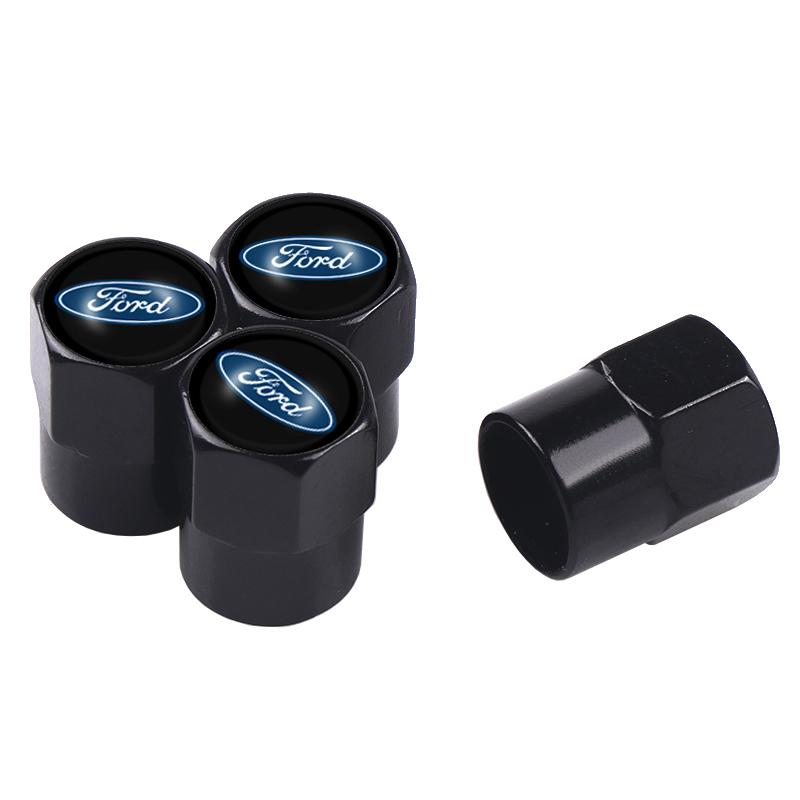 4Pcs Car Tire Valve Cover Wheel Protection Dust Caps Auto Accessories For Ford Focus Mondeo Mustang Kuga MK2 MK3 Party ST Line MD4