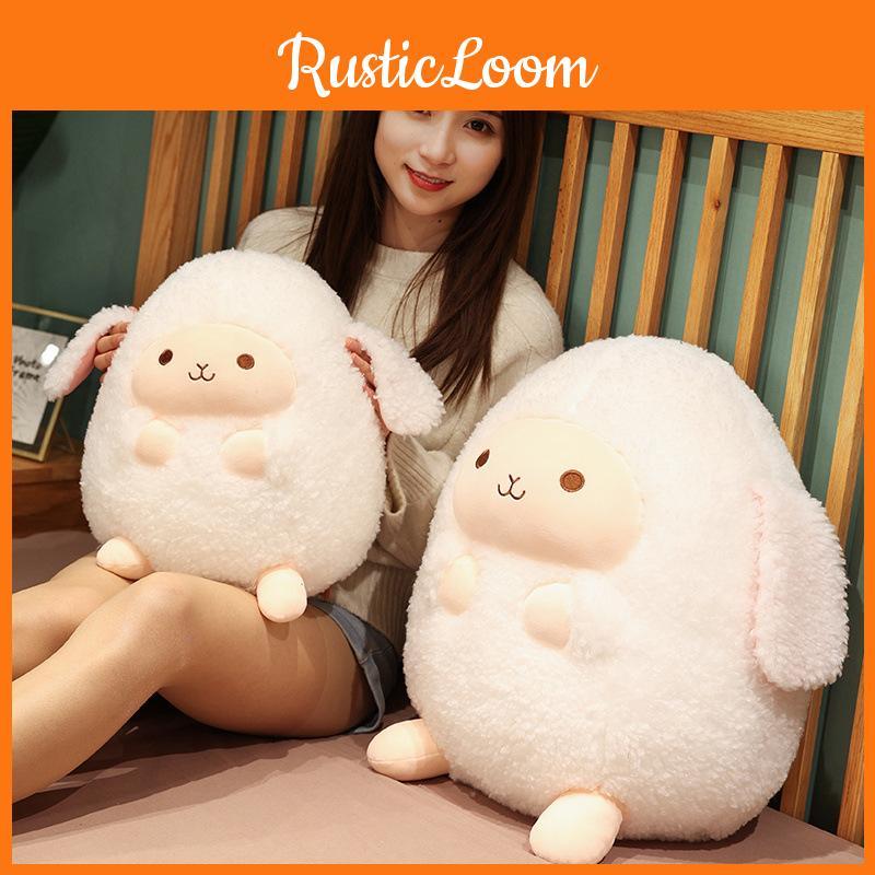 Plush Sheep Cuddly Toy Chubby Round Doll Girls Bedroom Bedtime Children Gift