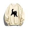 Spring Autumn Vintage Women's Loose Casual Cat Printing Sweatshirt Fashion Simple All-match Pullover Top Female