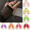 Sexy Fashion Web Design Short Fishnet Gloves Hollowed-out Elastic Punk Rock Gloves Fingerless Mesh Gloves Disguise Party
