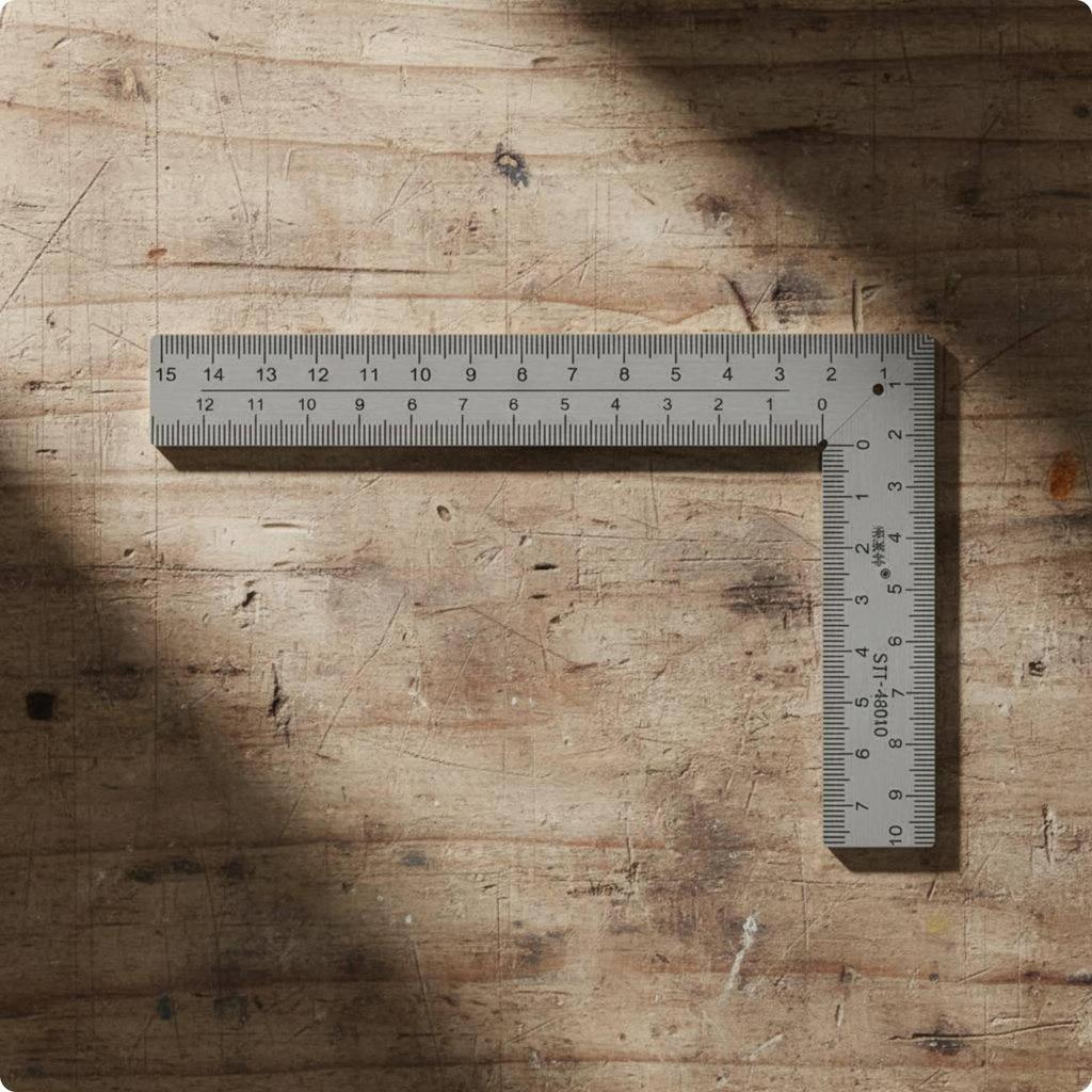 Right Angles Ruler Thickened Carpentry Square Steel for Woodworkers, Carpenters,