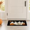 huaqianguhh 2Pcs/Set Halloween Kitchen Rugs, Anti Slip Absorbent Floor Mats, Pumpkin Black Cat Ghost Designs, Decorative Rugs for Living Room Bathroom
