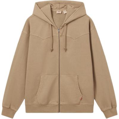 Levis Locker Lässig Bequem Einfarbig Kapuzenpullover Langarm Herren Sweatshirt Braun 000VR-0001