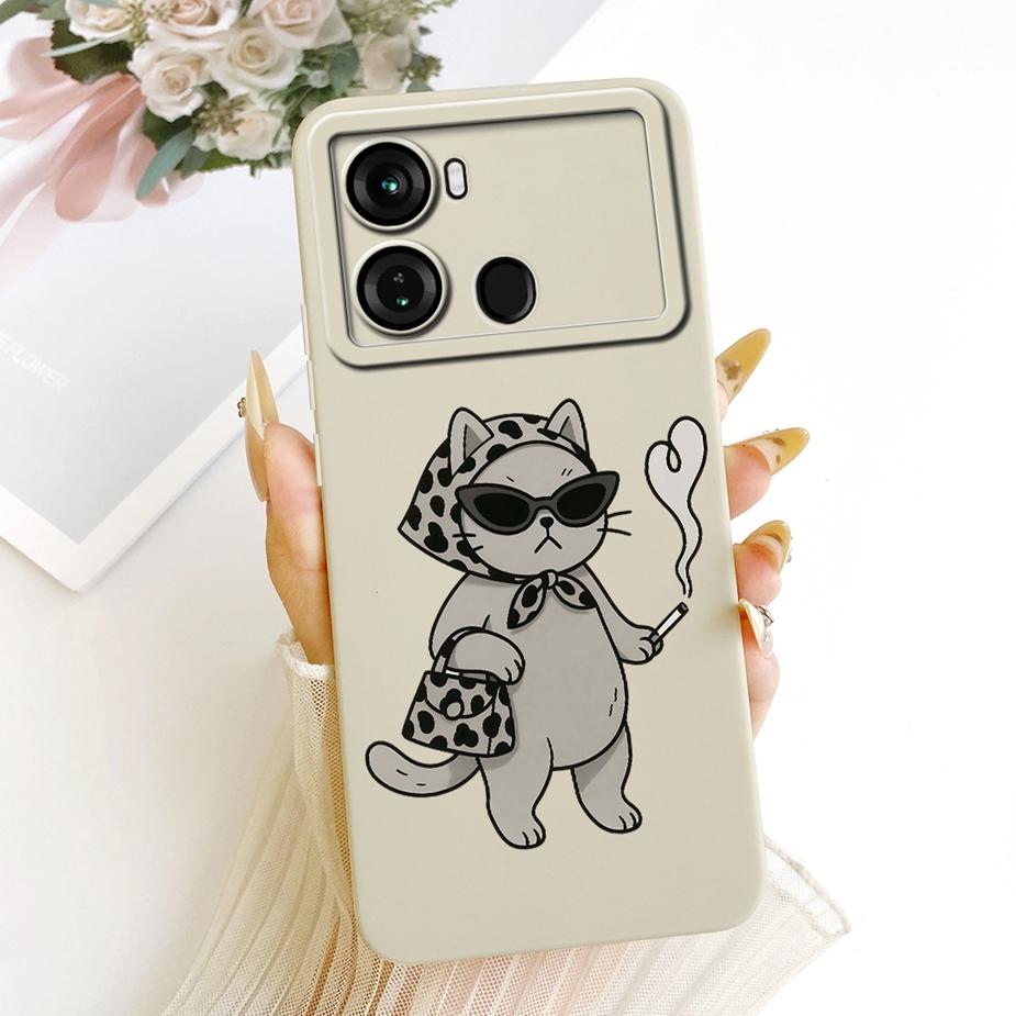 For Itel P40 Plus Case P683L Luxury Candy Painted Cover Soft TPU Matte Phone Case For Itel P40 P 40 ItelP40 P40+ Back Cover Bags