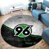 Hannover 96 Custom Name Round Area Rug,Carpet Rug for Living Room Bedroom Sofa Playroom Decor,Non-slip Floor Mat
