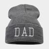Autumn Winter DAD MOM Embroidery Round Machine Knitted Hat Mom Dad Knitted Hat Cold Hat
