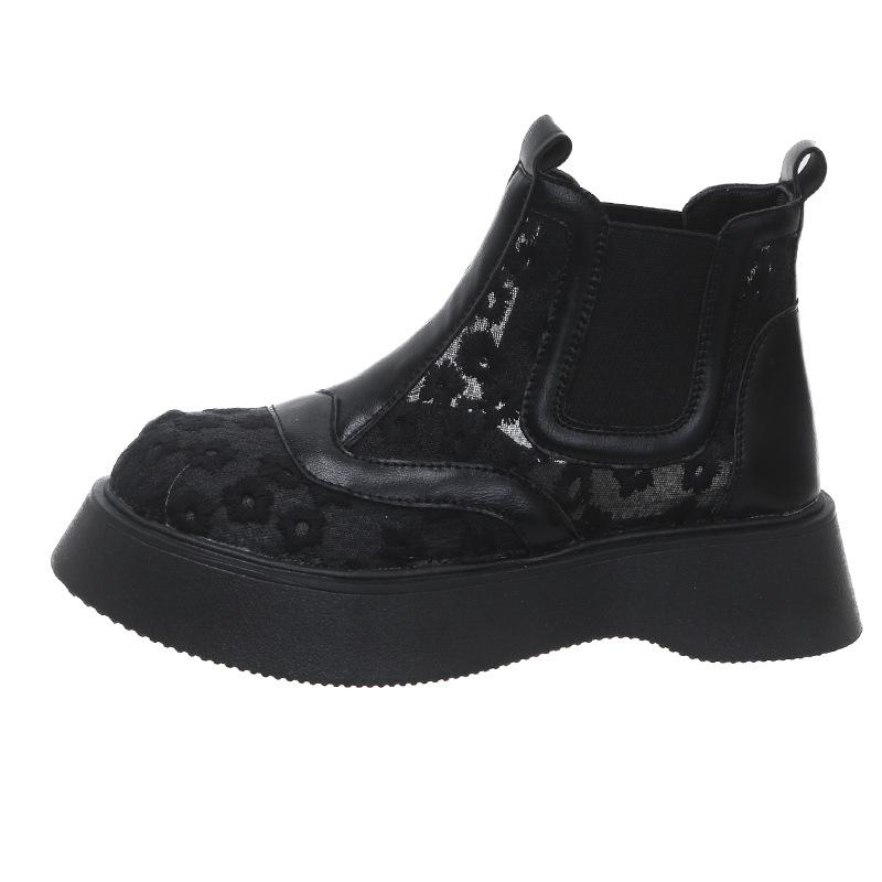 Women's Shoes 2025 New Hot Sale Slip On Women's Vulcanize Shoe Spring Round Toe Net Cloth Breathable Mid Heel Sport Shoes Ladies