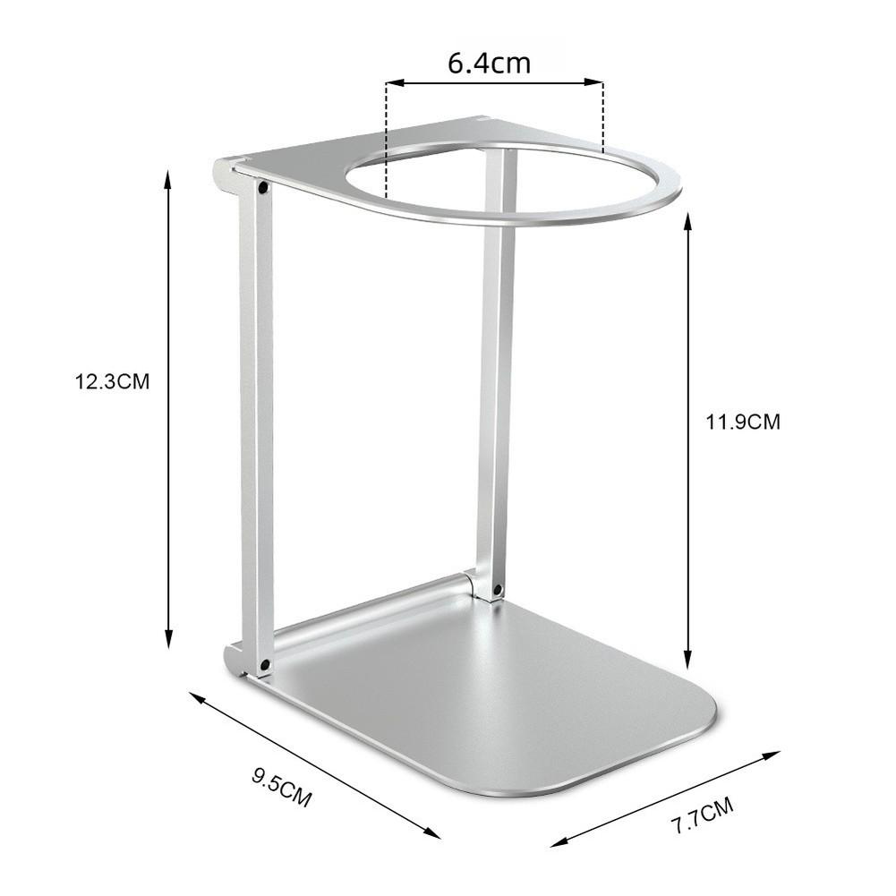 Aluminum Alloy Portable Coffee Machine Stand Foldable Rack Outdoor Lightweight Universals 6.7 Cm Black 6.4 Cm Silver