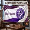 Custom Name Flannel Throw Blanket Austria Wien FC Pattern Warm Home Decoration